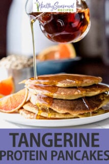 side angle tangerine pancakes
