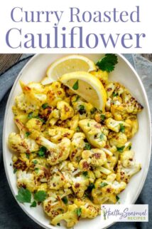overhead closeup of curry cauliflower