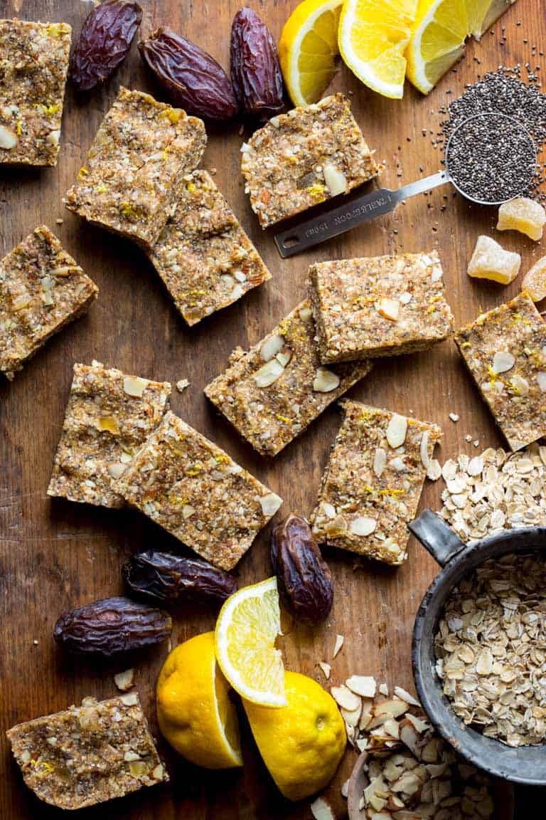 No-bake bars on a cutting board