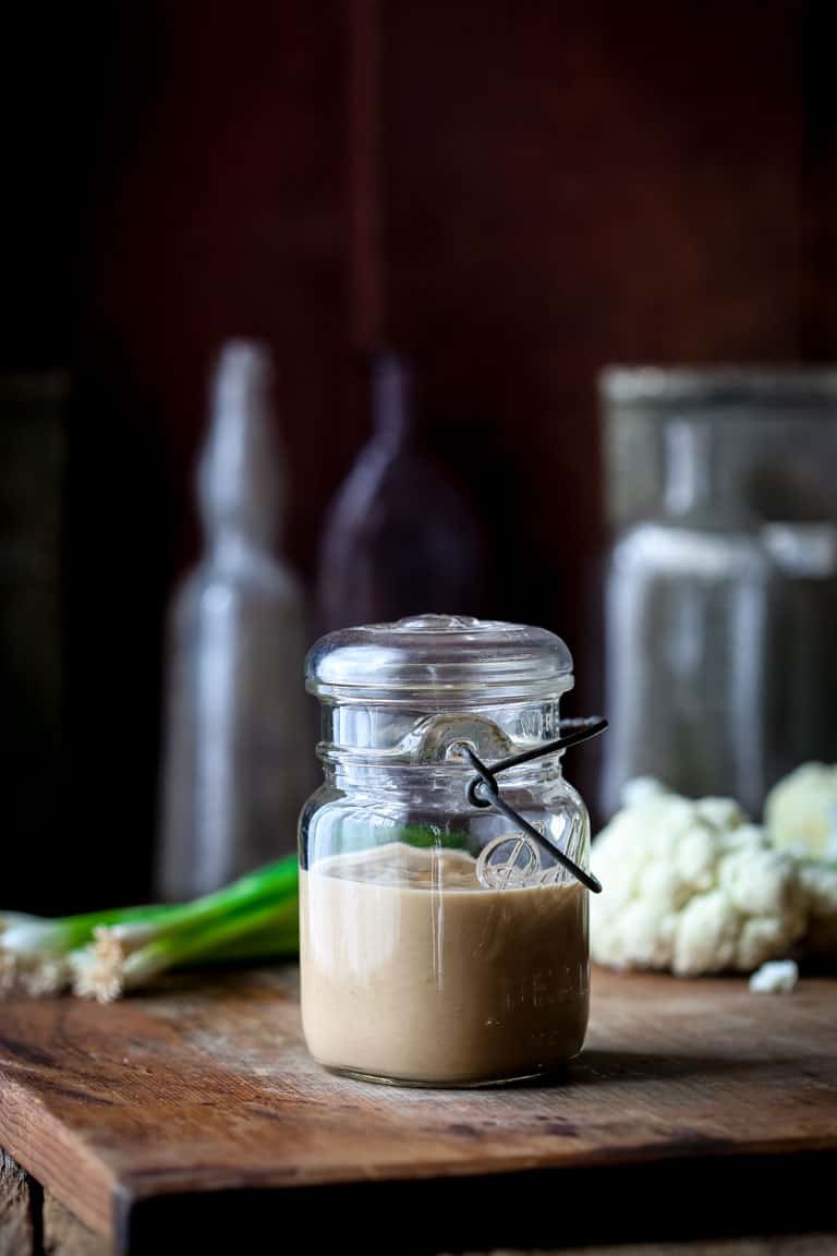 Maple Tahini Dressing in a jar