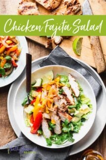 overhead of chicken salad