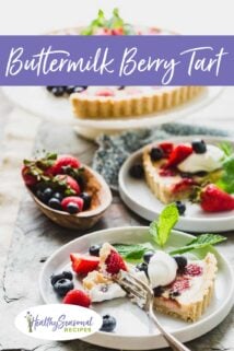 a slice of tart on a plate