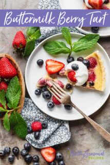 a slice of tart on a plate