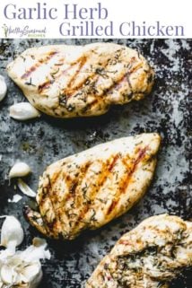 overhead of grilled chicken breast