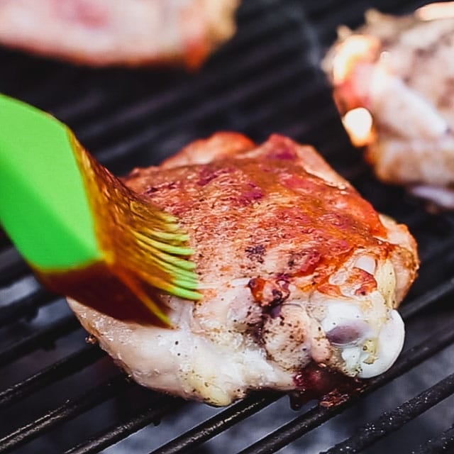 Brush the sauce over the chicken and grill 1 to 2 minutes per side