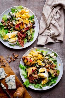 Grilled Corn and Peach Cobb Salad | Healthy Seasonal Recipes