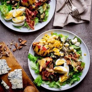 Grilled Corn and Peach Cobb Salad | Healthy Seasonal Recipes