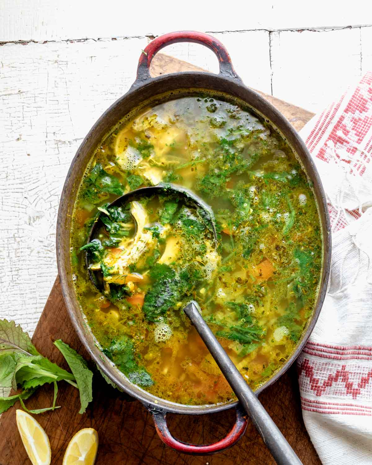 the pot of soup