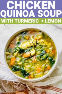 the bowl of soup with text overlay