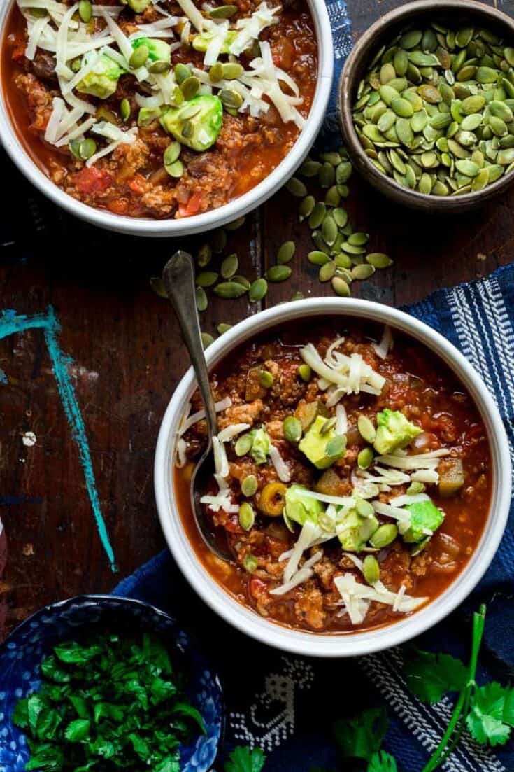 Picadillo Turkey Chili with Quinoa | Healthy Seasonal Recipes