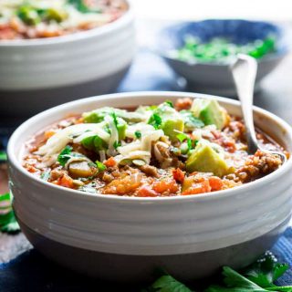 Turkey Picadillo Chili with Quinoa | Naturally gluten-free and healthy! On healthyseasonalrecipes.com