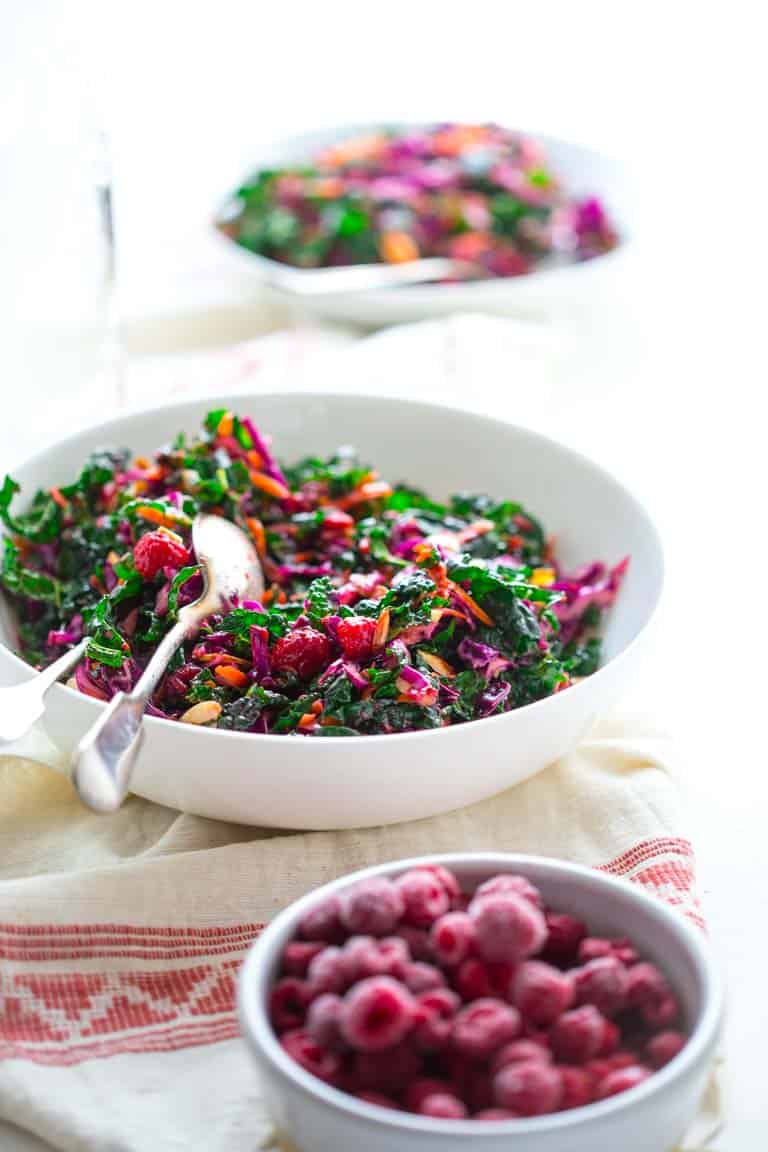 Kale Slaw in a serving bowl