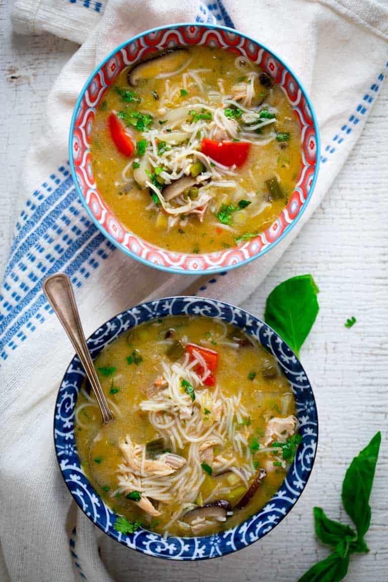 Slow Cooker Thai Soup in a bowl