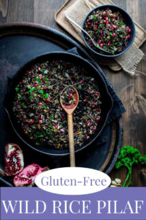 Wild rice pilaf skillet and bowl