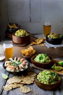 How to Make Guacamole 5 Ways on Healthy Seasonal Recipes #superbowl #cincodemayo #guacamole #glutenfree #appetizer #partyfood