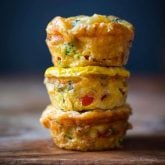 High Protein Grab and Go Veggie Egg Cups | Healthy Seasonal Recipes by Katie Webster #lowcarb #keto #highprotein #breakfast #vegetarian