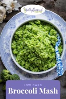bowl of mashed broccoli