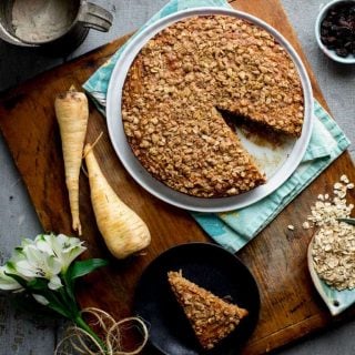 Maple Parsnip Morning Glory Coffee Cake #baking #healthy #parsnips #easter #brunch #coffeecake