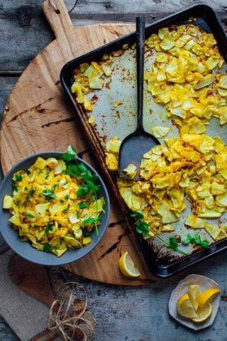 Curry Roasted Cabbage with lemon and cilantro. An easy low-carb and vegan side dish. Healthy Seasonal Recipes #keto #sidedish #lowcarb #cabbage #curry #glutenfree