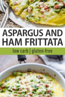 asparagus and ham frittata collage