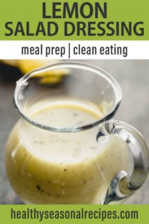 overhead angle lemon juice dressing