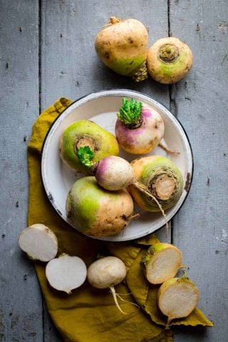 Golden and purple top turnips | The Ultimate Guide to Turnips on Healthy Seasonal Recipes #turnips
