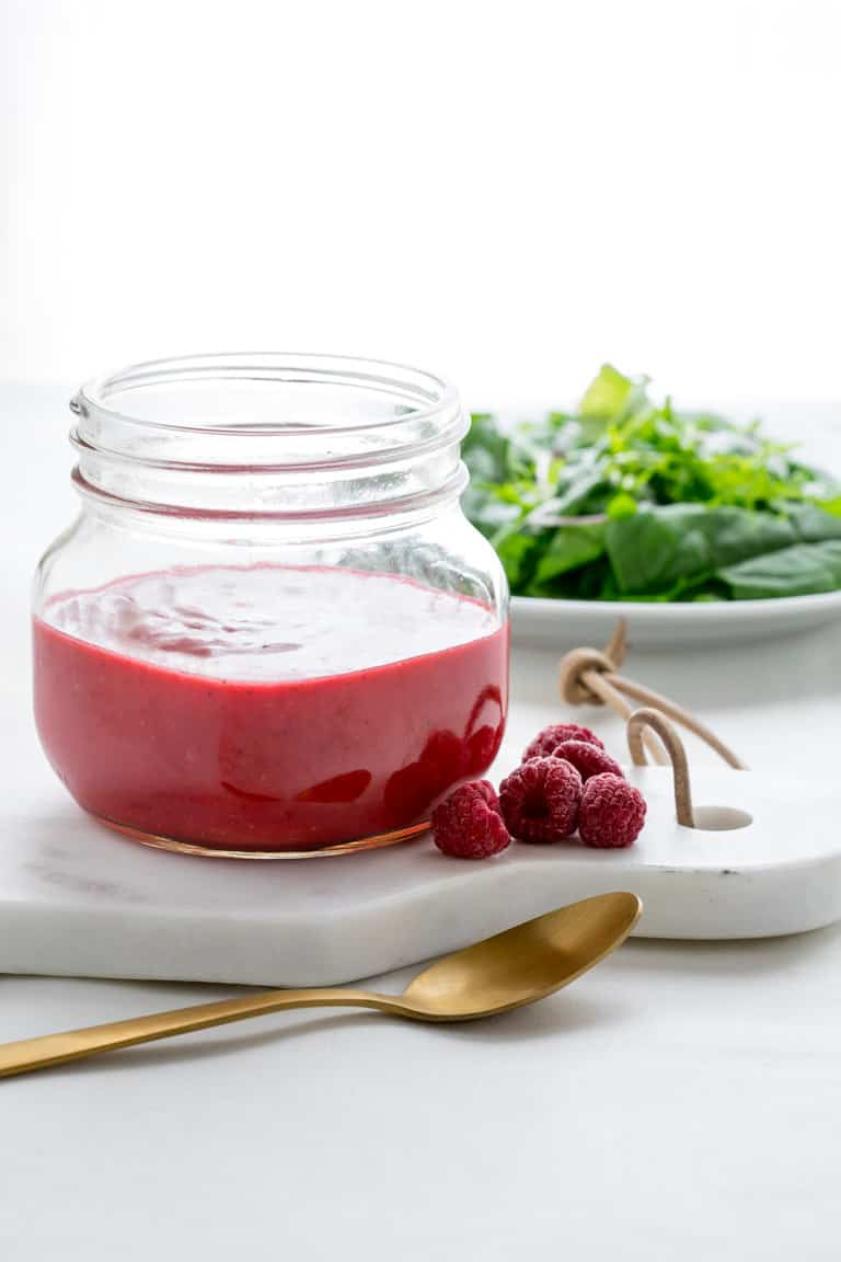 Raspberry Vinaigrette Recipe in a jar
