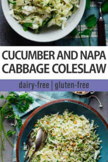 cucumber napa cabbage collage