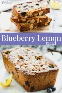 two blueberry photos in a collage