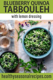 Blueberry Quinoa Tabbouleh text overlay