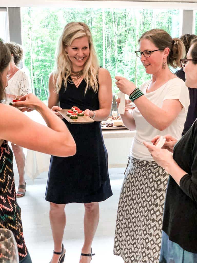 Pesto Party | Katie Webster from Healthy Seasonal Recipes shares Cucumber Greek Salad Party Bites