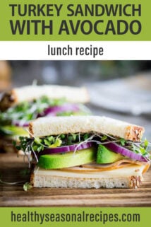 side view turkey avocado sandwich