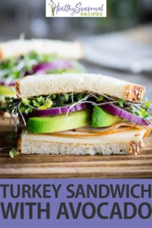 side view turkey avocado sandwich