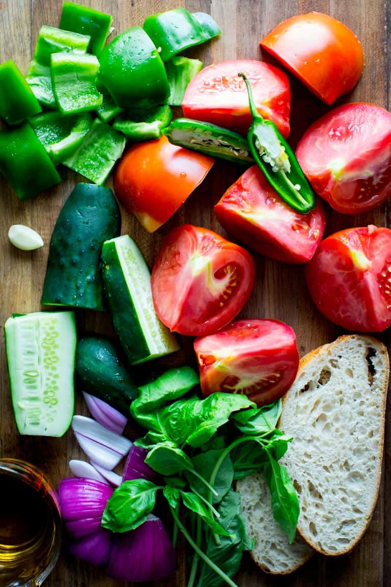 ingredients for gazpacho