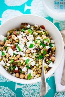 Grilled Corn and Chickpea Salad