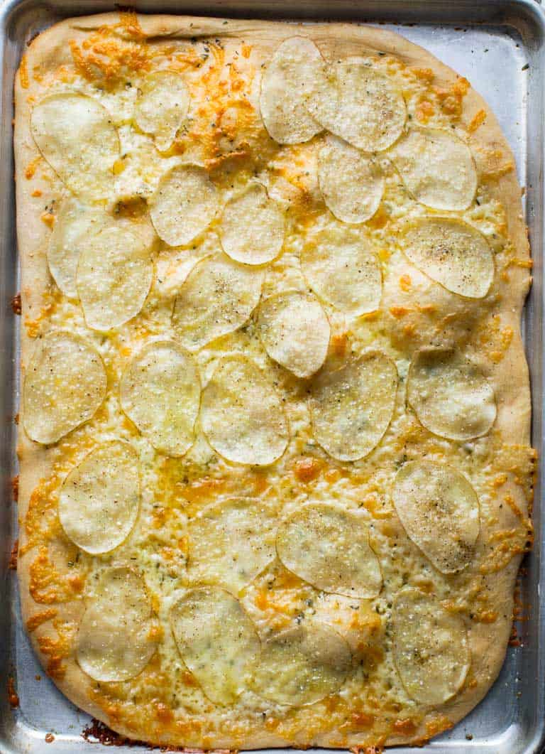 a whole Potato Pizza 