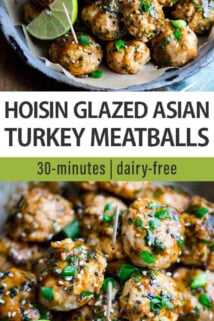 hoisin meatballs collage