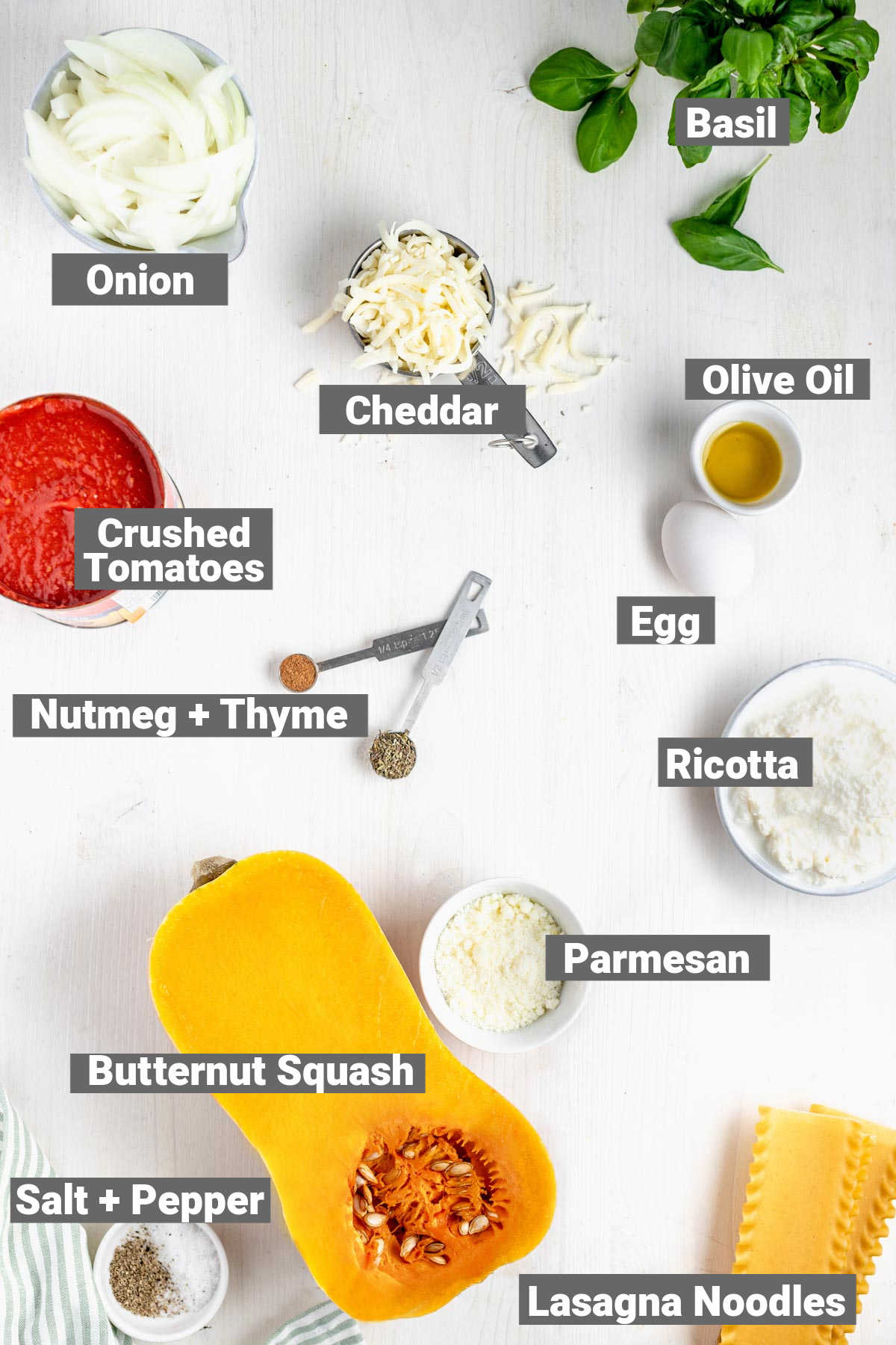 ingredients for this recipe with labels