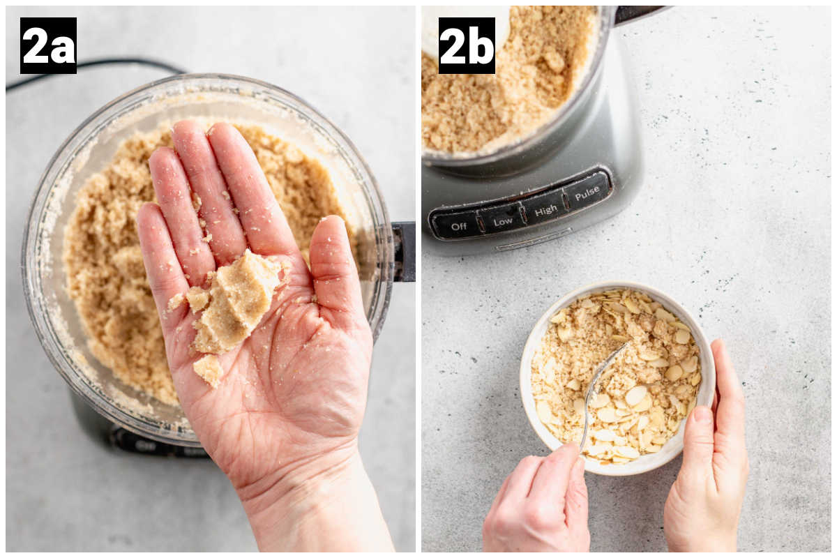 making the crust and topping