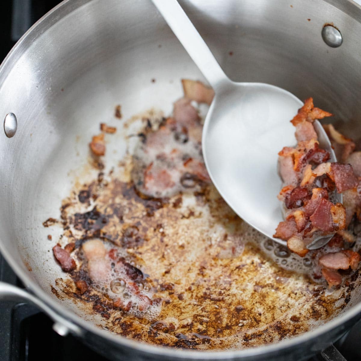 Drain bacon to keep it crispy