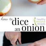 onion and dicing onion collage