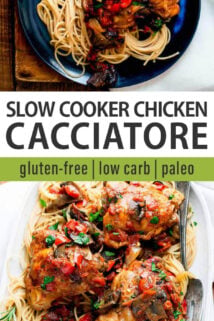 chicken cacciatore collage