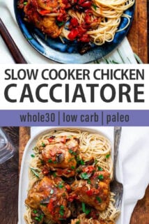 chicken cacciatore collage