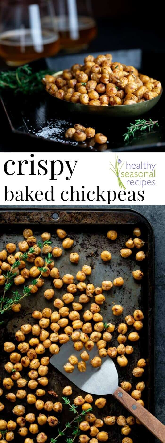 collage of Roasted chickpeas