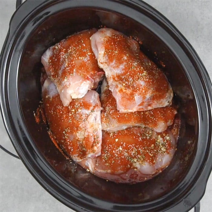 the Chicken in the slow cooker