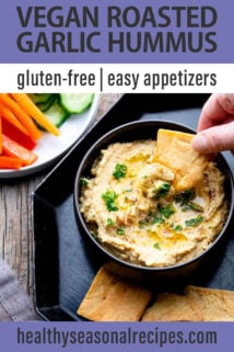 overhead dip garlic hummus