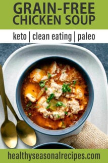 bowl of keto chicken soup