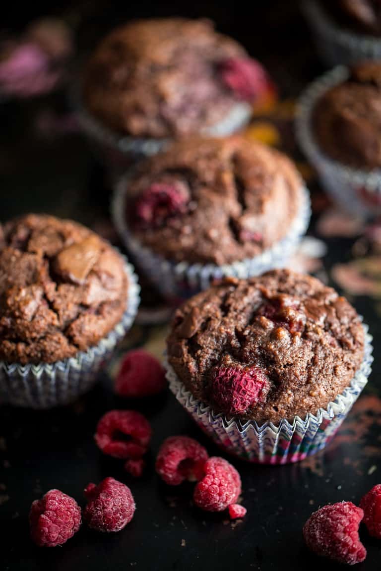 Grain Free Chocoalte Muffins on a tray