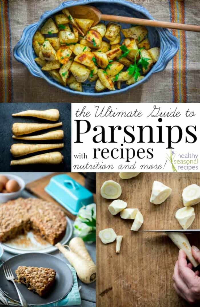Many different types of food on a table, with Parsnip and Produce