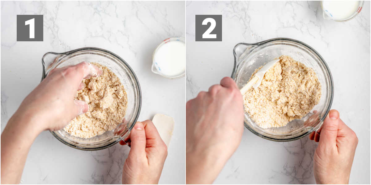 making the dough for the savory galette